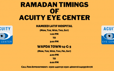 Ramadan Timing of Acuity Eye Center